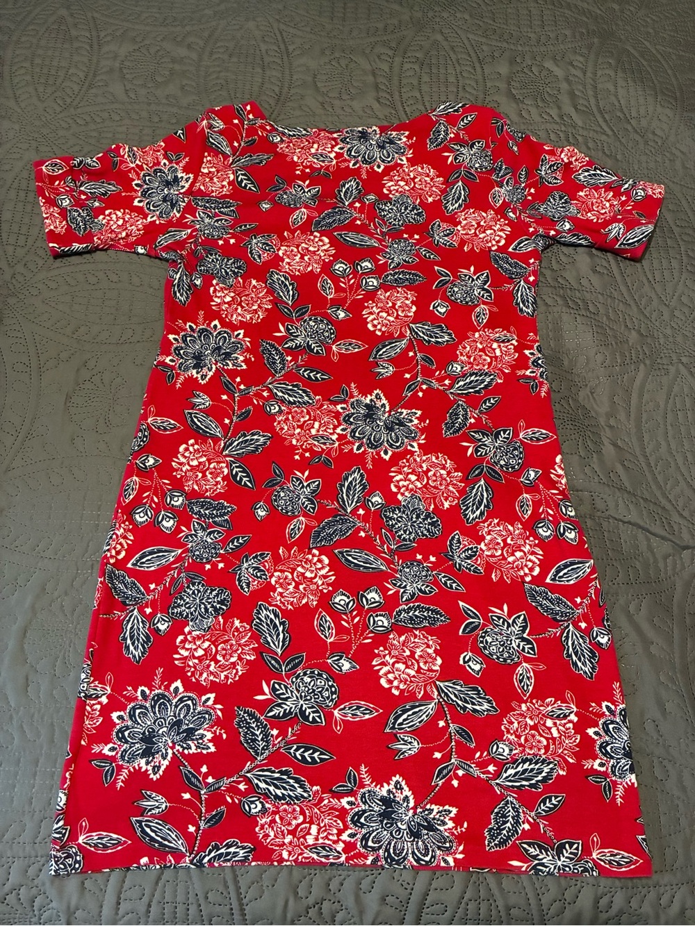 Karen Scott Red Floral Print Dress